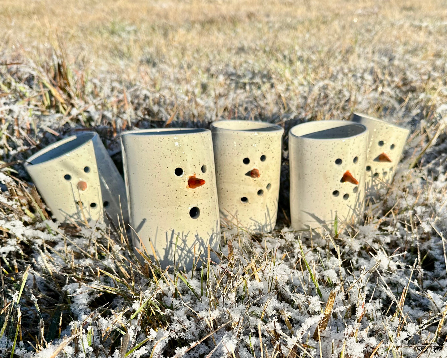 Snowman Candle Light Holder – Wheel-Thrown & Wonderfully Cozy