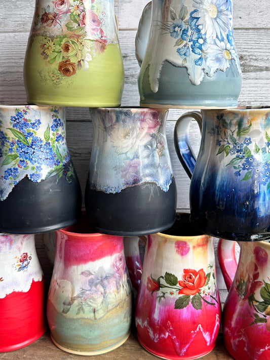Vintage Bloom Mug – One of a Kind