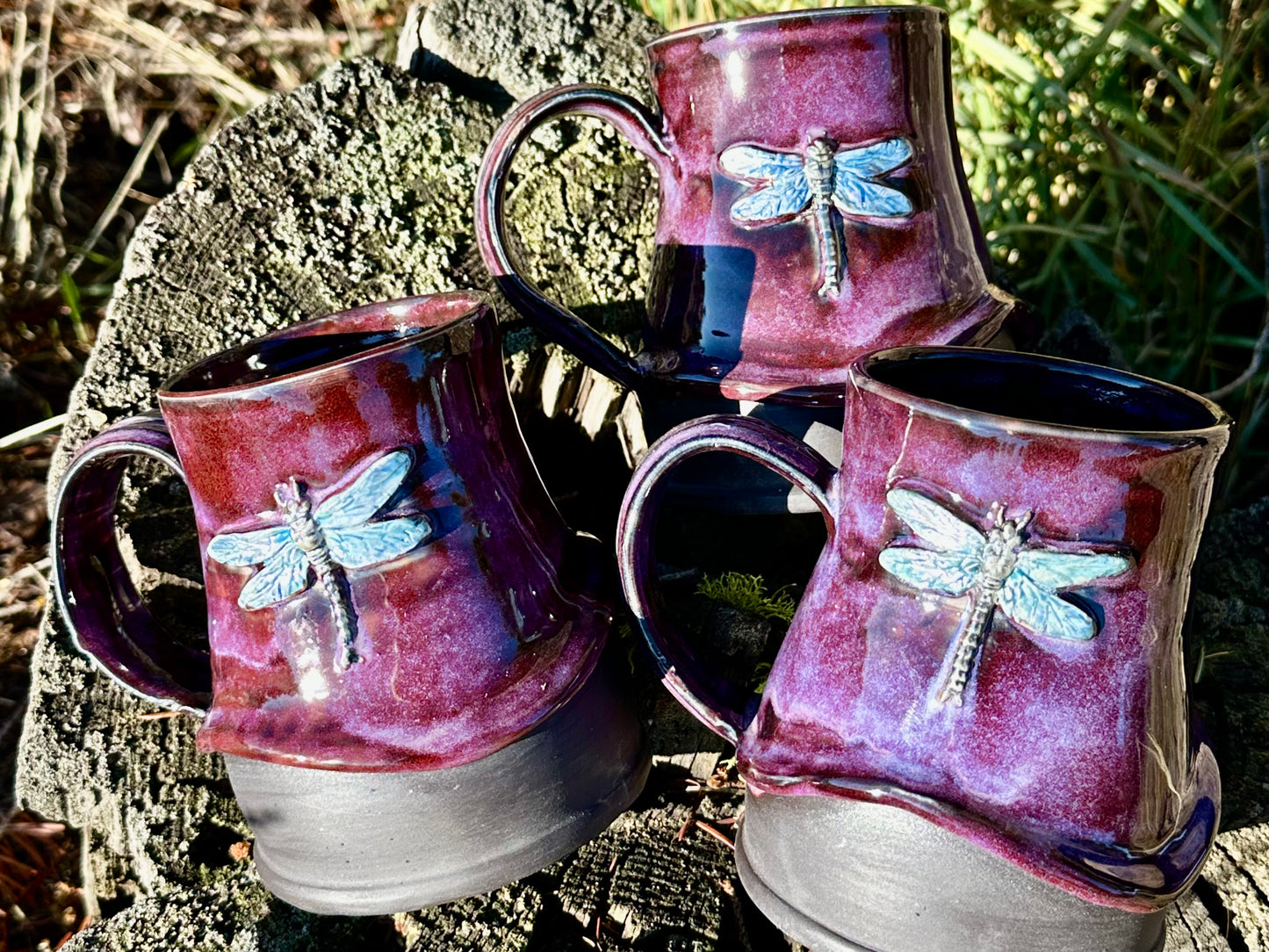 Dragonfly Mug – Wheel-Thrown Stoneware Magic