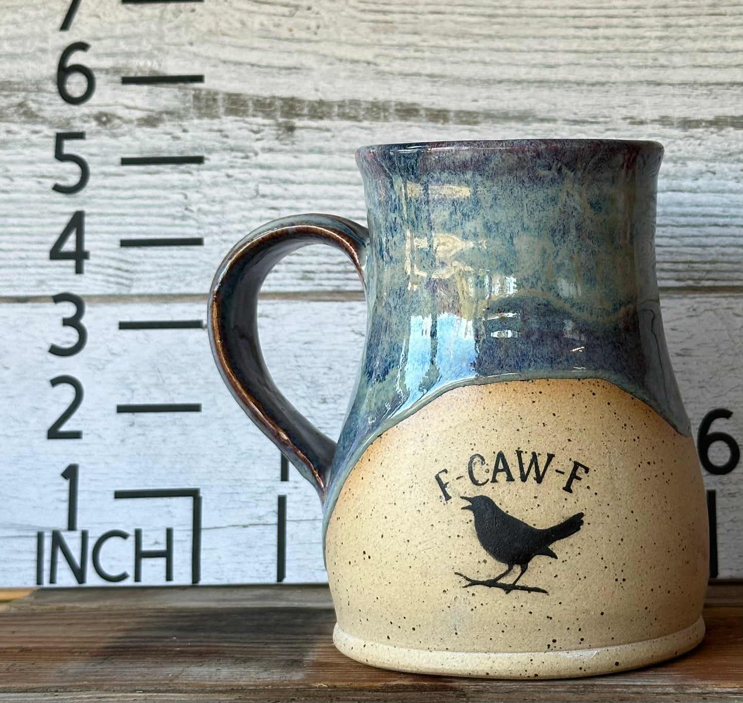 F•CAW•F Bird Mug – Wheel-Thrown Sass & Rustic Charm