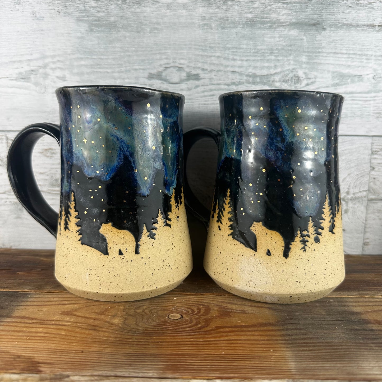 Northern Lights Mug with 22K gold