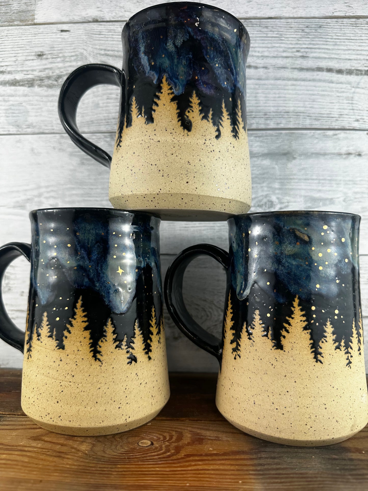 Northern Lights Mug with 22K gold